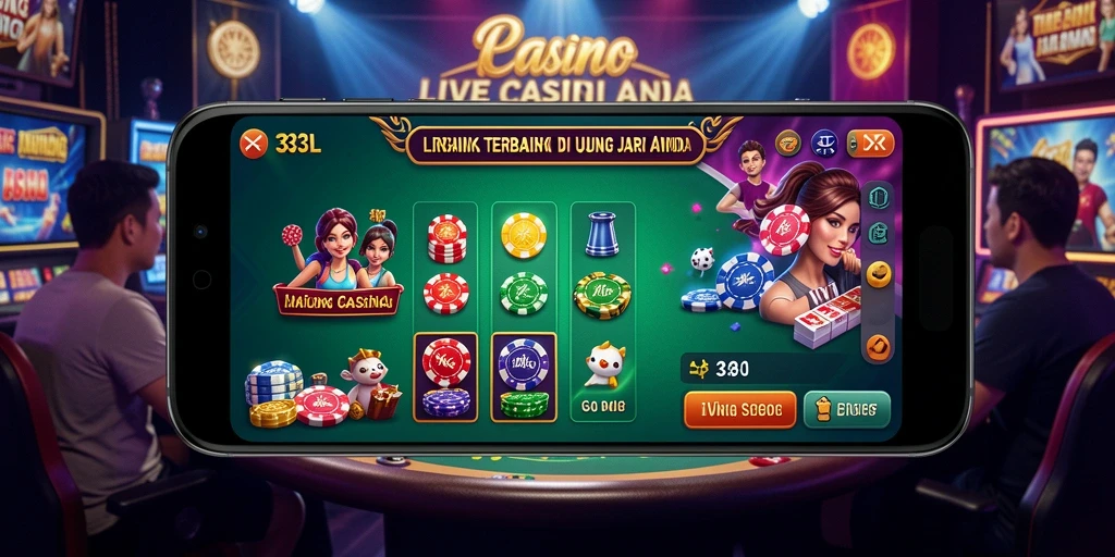 Tampilan gameplay menegangkan dalam aplikasi Live Casino 33L.