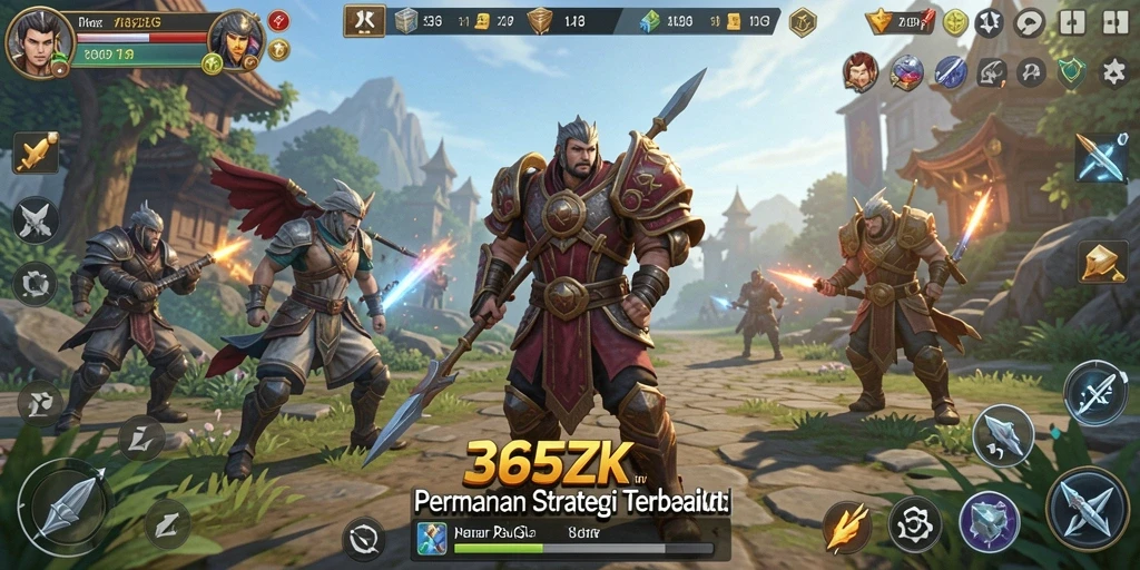 Tampilan gameplay menarik dari 365ZK yang menantang dan strategis.
