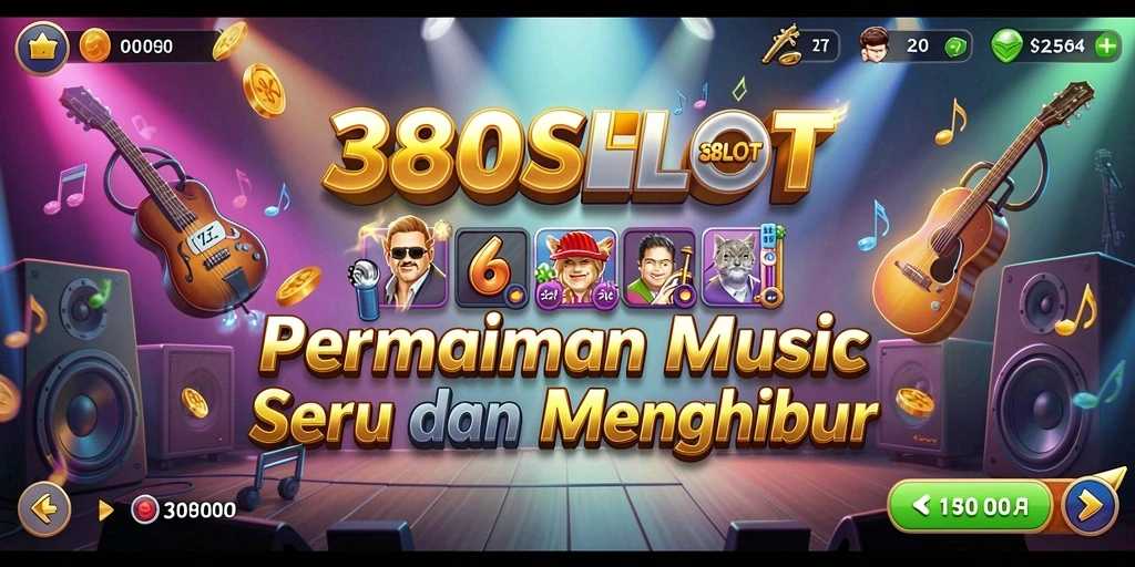 Screenshot utama gameplay 380SLOT dengan musik yang menghibur.