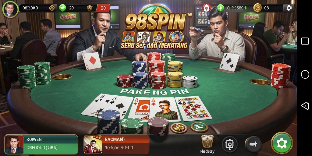 Screenshot gameplay Poker di 98SPIN yang menunjukkan keseruan permainan.