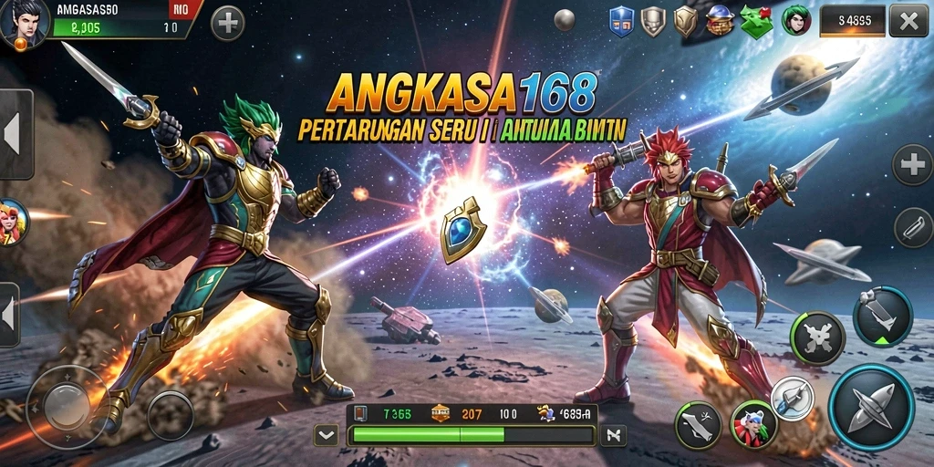 Gameplay seru ANGKASA168 di luar angkasa dengan pertarungan epik.