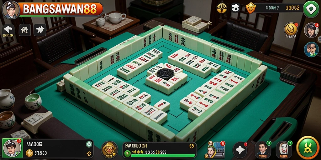 Screenshot utama BANGSAWAN88 menampilkan gameplay Mahjong yang seru.