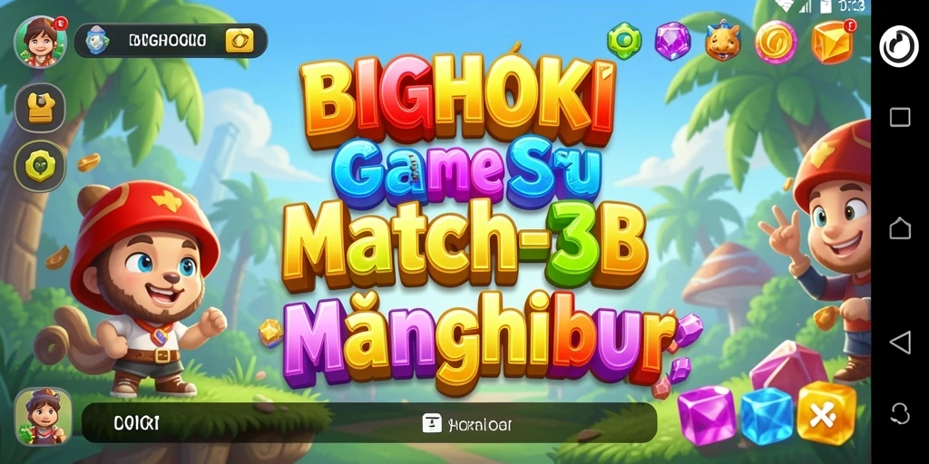 Gameplay seru BIGHOKI dengan match-3 yang menantang.