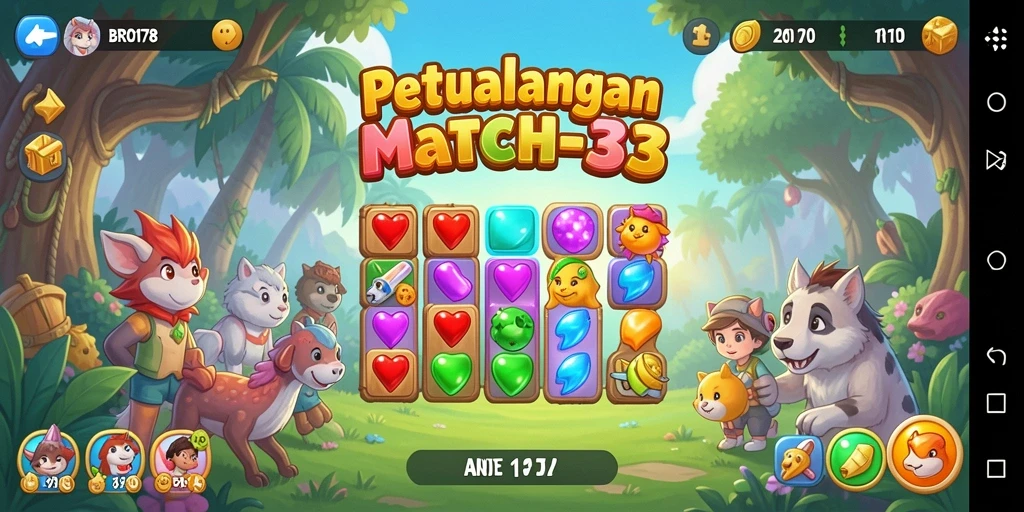 Tampilan gameplay BRO178 yang seru dan penuh warna.