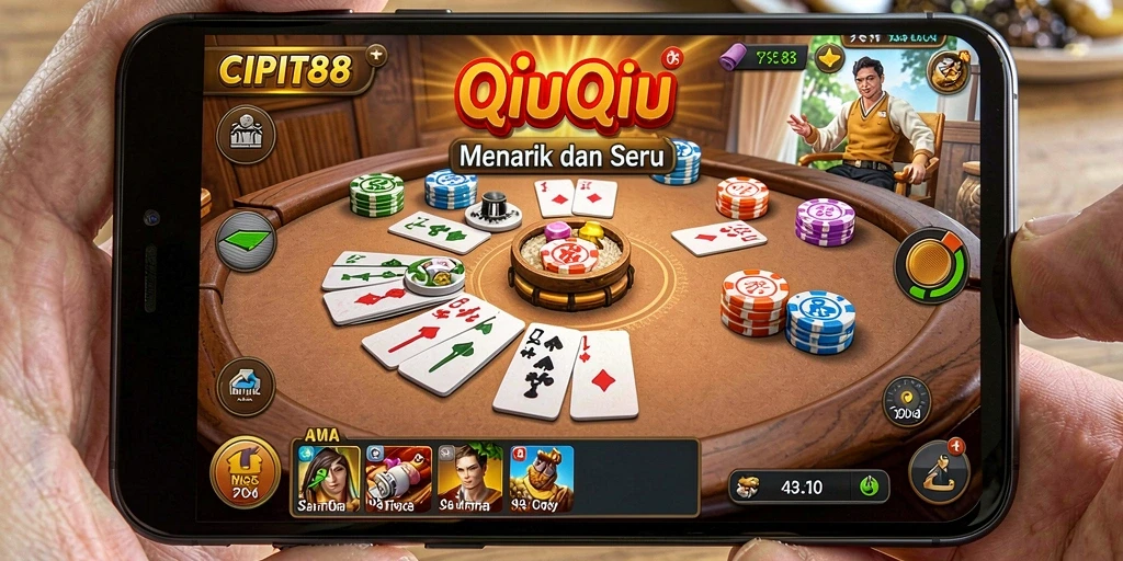 Tampilan gameplay QiuQiu yang seru dan menarik.