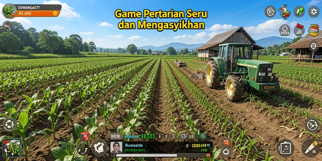 Screenshot menunjukkan gameplay seru dalam pertanian DEWANAGA77.