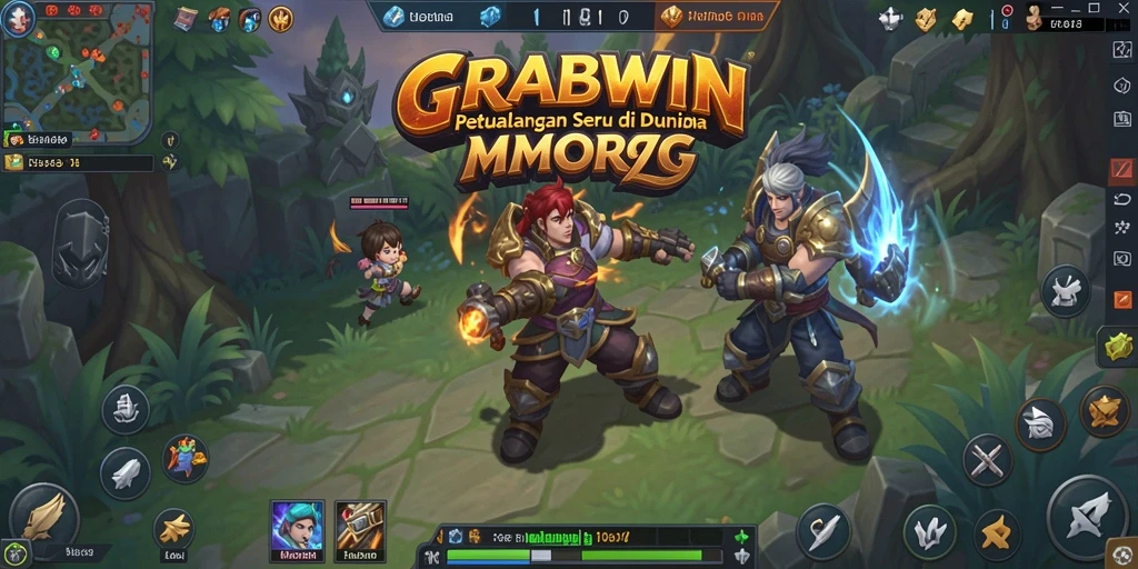 Tampilan gameplay seru di dunia fantastis GRABWIN.