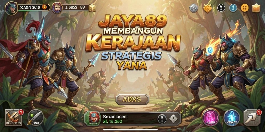 Screenshot utama JAYA89 yang menunjukkan pertempuran strategis antar pasukan.