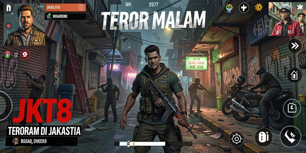 Tampilan menegangkan saat menjelajahi malam Jakarta.