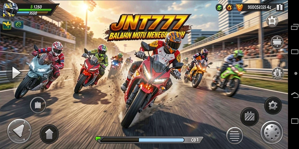 Tampilan menegangkan dari balapan motor di JNT777
