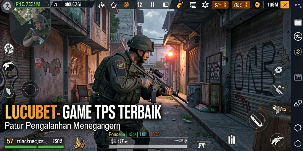 Gameplay intens LUCUBET dengan aksi TPS yang mendebarkan.