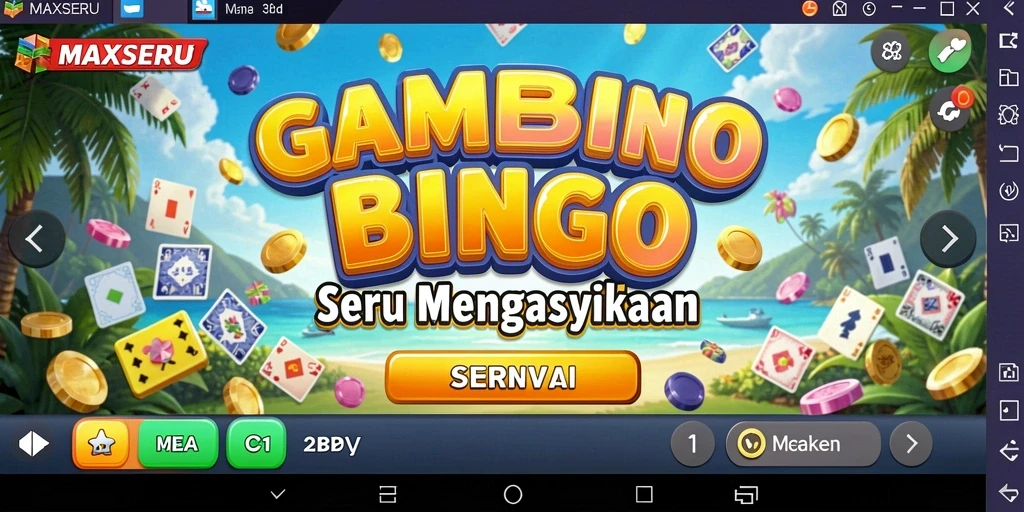 Tampilan menarik gameplay Bingo MAXSERU dengan pemain aktif.