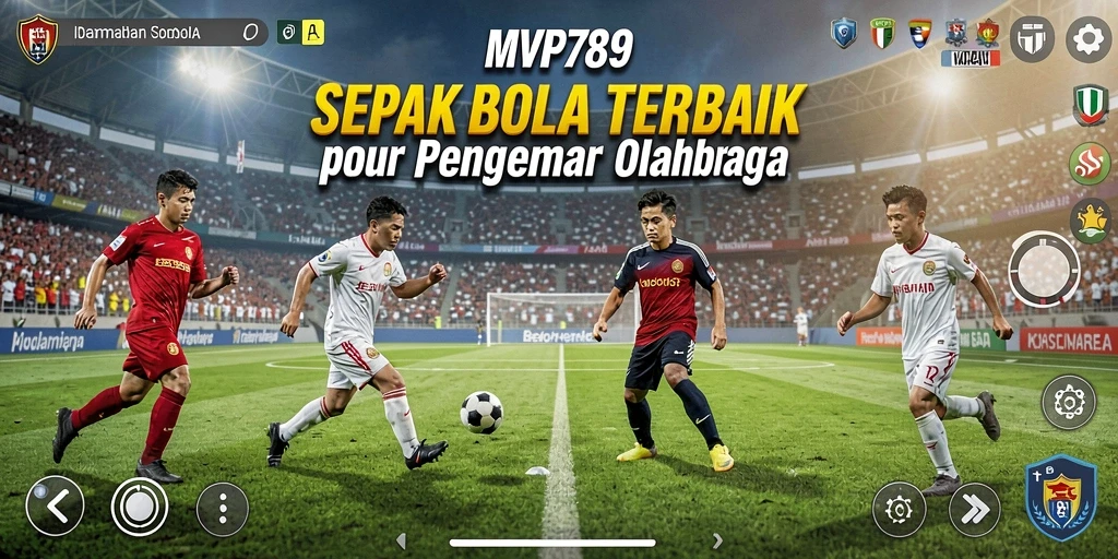Screenshot gameplay MVP789 menampilkan aksi seru pertandingan sepak bola.