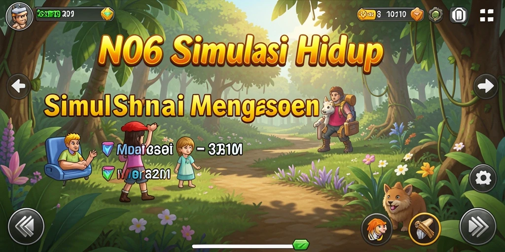 Tampilan gameplay N06 yang menampilkan karakter dalam interaksi sosial.