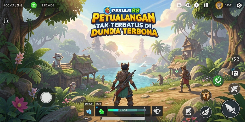 Screenshot PESIAR88 menampilkan aksi seru dalam dunia terbuka yang luas.