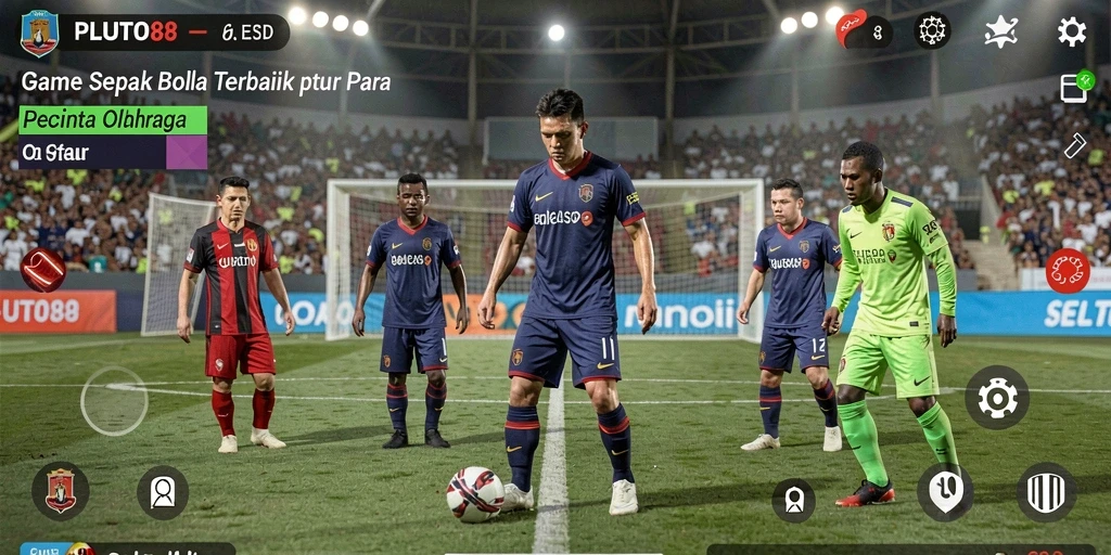 Screenshot dari gameplay PLUTO88 menampilkan aksi seru di lapangan.