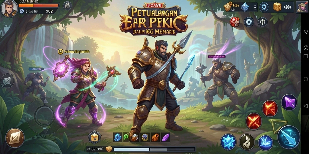 Tangkapan layar POA88 menunjukkan aksi seru dalam pertarungan RPG.