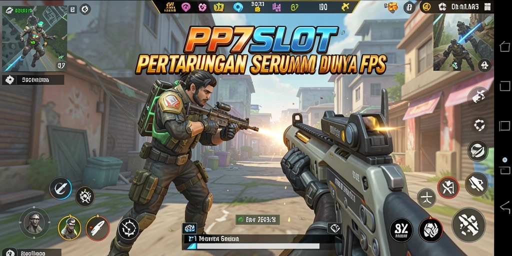 Screenshot PP7SLOT menampilkan aksi intens dalam game FPS.