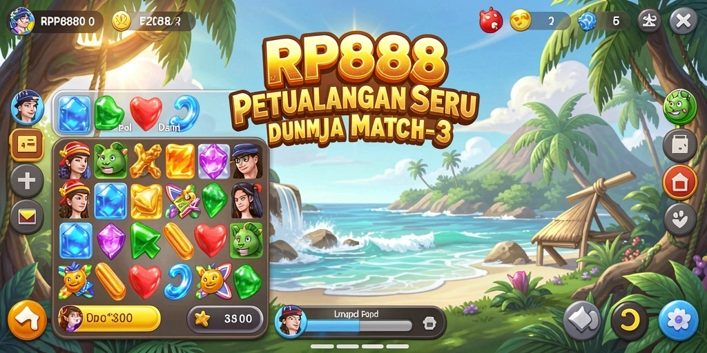 Gameplay menarik dengan kombinasi permata di RP888.