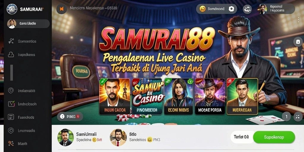 Tampilan gameplay menarik dari SAMURAI88 di Live Casino.