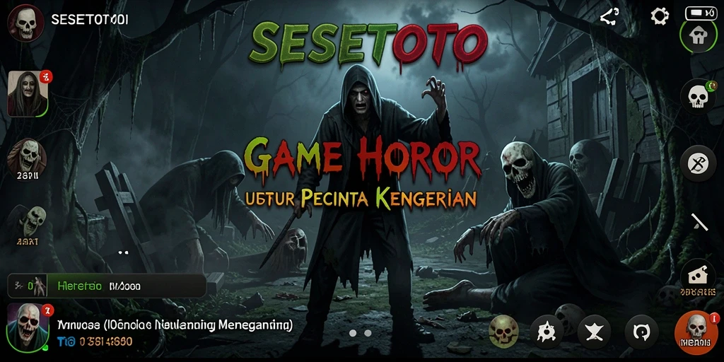 Tangkapan layar menampilkan gameplay yang menegangkan dan suasana horor dalam SESETOTO.