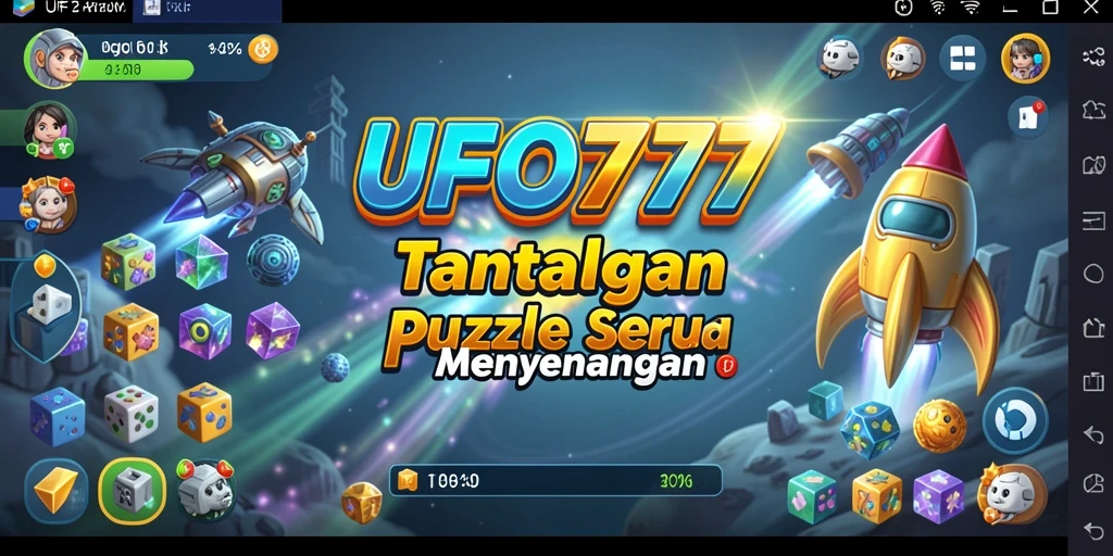 Screenshot menunjukkan gameplay menantang UFO777 dengan desain puzzle yang kreatif.