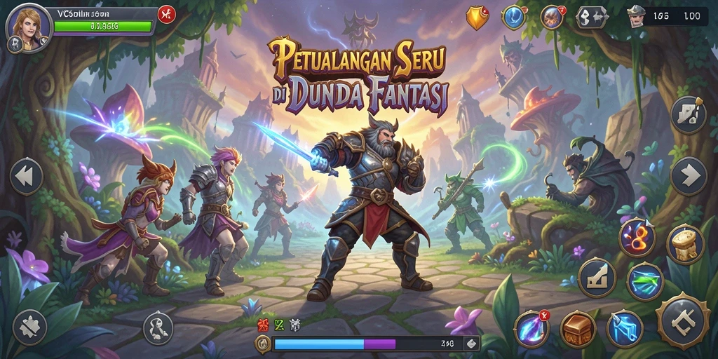 Tampilan gameplay VC5 menampilkan eksplorasi dunia penuh petualangan.