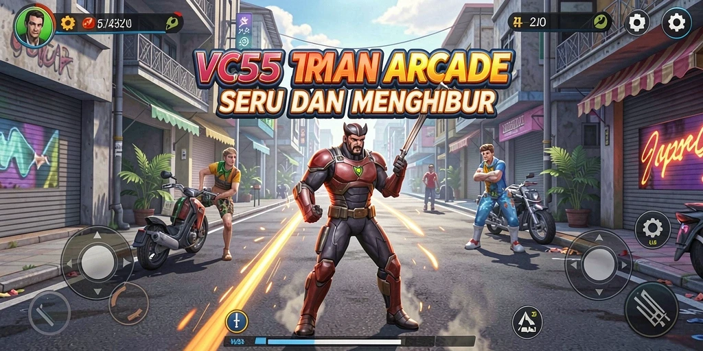 Tampilan gameplay seru dari VC55 yang penuh tantangan.